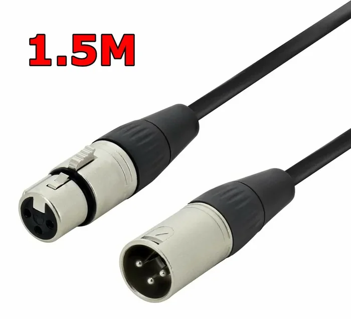 1.5m XLR Microphone Mic Cable Balanced XLR Lead