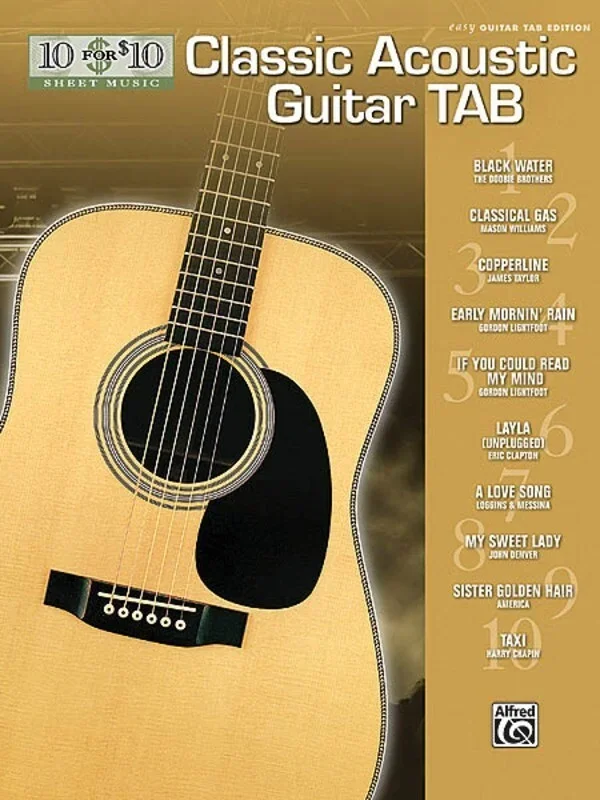 10 For 10 Classic Acoustic Guitar TAB (Softcover Book)
