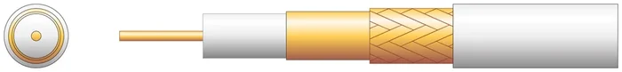 100U Foamed PE Coaxial Cable with CCA Braid – 100m White