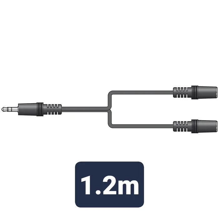 3.5mm Stereo Plug to 2 x 3.5mm Stereo Sockets Splitter Leads