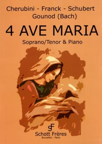 4 Famous Ave Maria (Cherubini Franck Schubert Bach/Gounod) Vocal & Piano