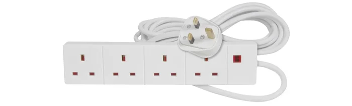 4-Way Extension Lead, Neon
