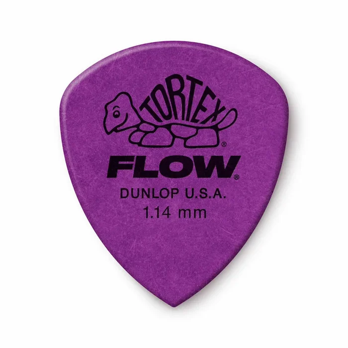 6 x Jim Dunlop Tortex FLOW 1.14MM Gauge Guitar Picks 558R Plectrums