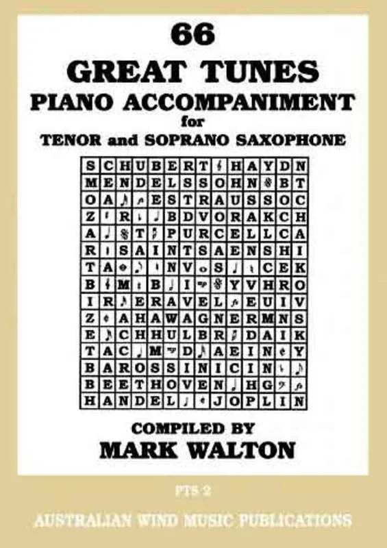 66 Great Tunes Tenor Sax Piano Accompaniment (Softcover Book)