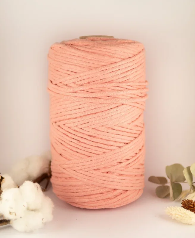 ‘Apricot Peach’ enkeltvinnat bomullssnöre, 1 kg