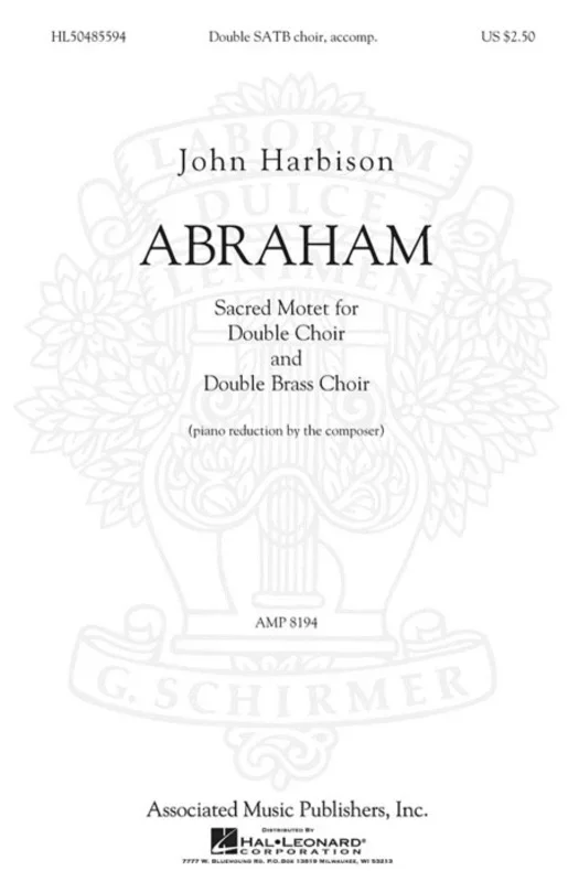 Abraham Motet SATB Double Choir/Piano