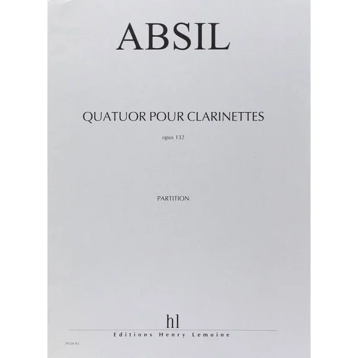 Absil, Jean – Quatuor de clarinettes Op.132