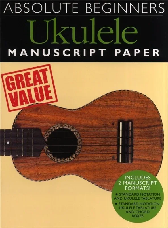 Absolute Beginners Ukulele Manuscript Paper