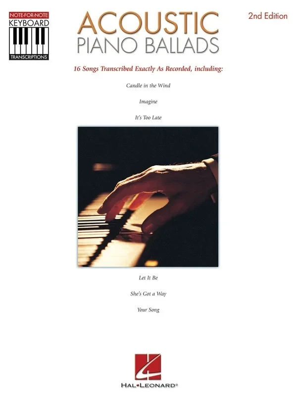 Acoustic Piano Ballads Keyboard Transcriptions (Softcover Book)