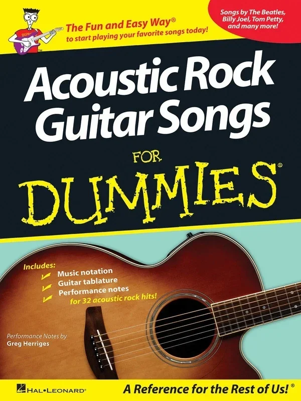 Acoustic Rock Songs For Dummies Guitar TAB (Softcover Book)
