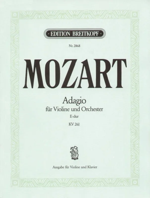 Adagio E K 261 Violin/Piano (Softcover Book)
