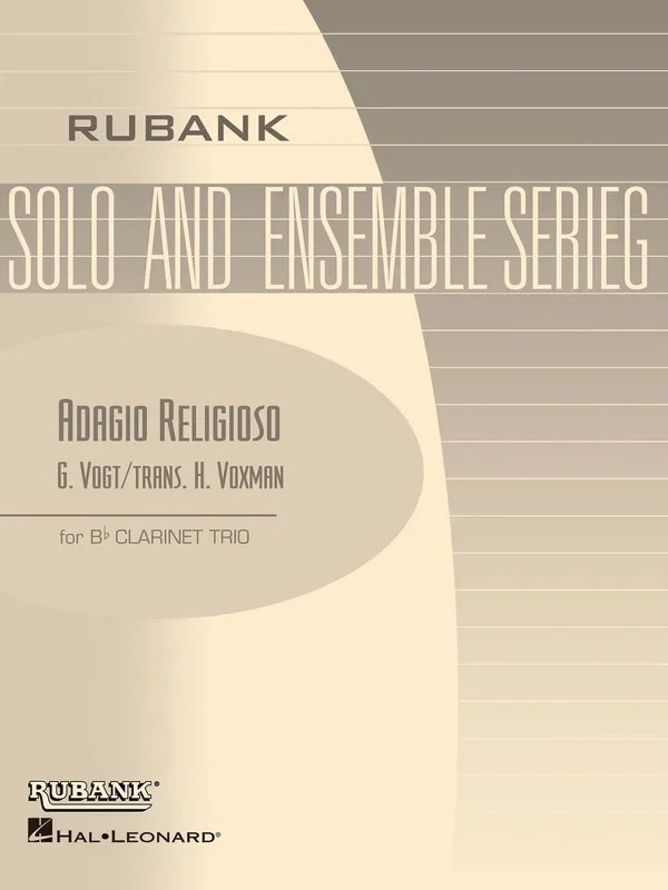 Adagio Religioso 3 clarinet W Score Arr Voxman (Music Score/Parts)
