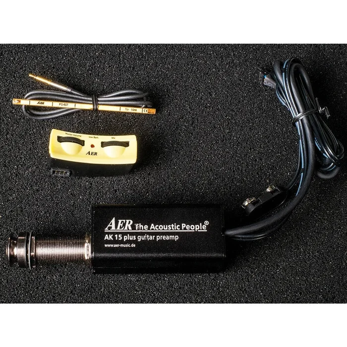 AER AK15 Plus Dual-Source Acoustic Guitar Pickup System with Piezo and Electret Microphone
