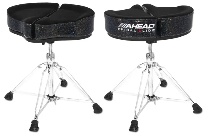 Ahead 18″ Spinal G Saddle Hydraulic Throne w/ Black Cloth Top/Black Sides, 4 Leg Base