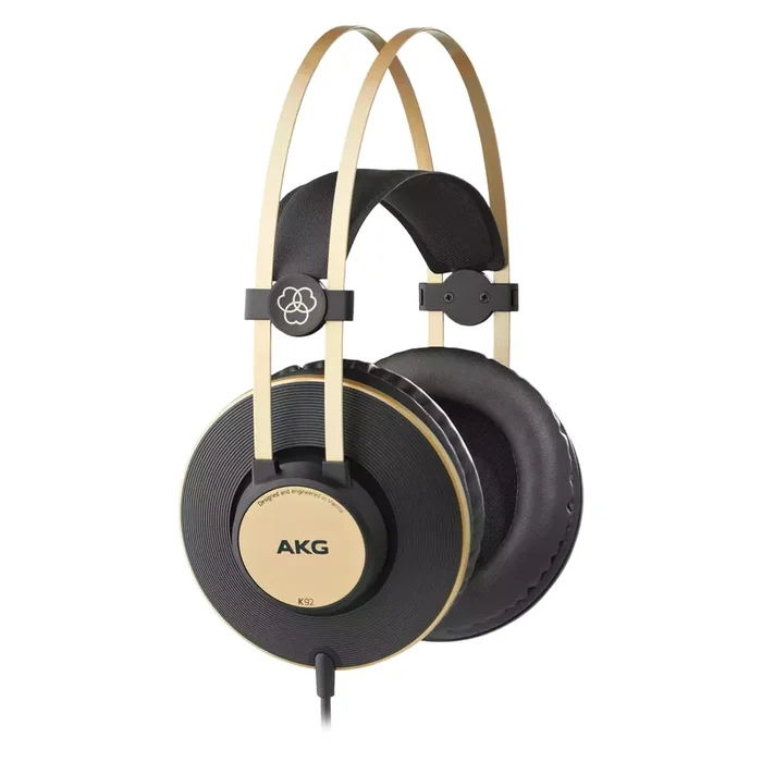 AKG K92 Professional Closed Back Studio Headphones – 40mm Drivers, Over-Ear Design, Lightweight, Self-Adjusting Headband for Comfort
