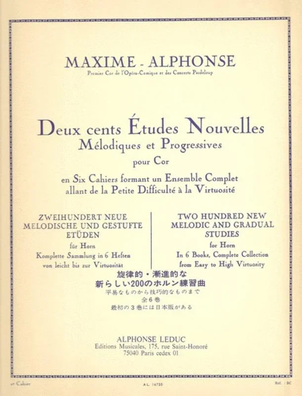Alphonse: 200 New Melodic and Progressive Etudes, Vol. 2