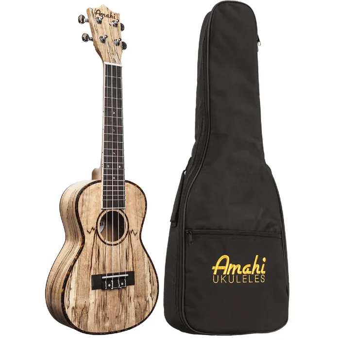 Amahi UK770C Concert Spalted Maple Ukulele w/ Bag