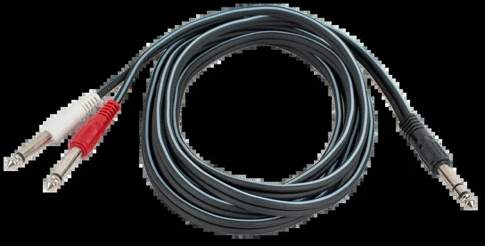 AMS 009 FT 6.3 Stereo Male to 6.3 Mono Male Cable