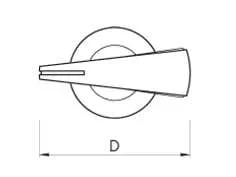 AMS GP8266B Control Knob Vintage Style Alumin Chicken Head B