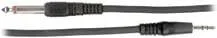 AMS PMS35 006 Ft 3.5 Stereo To 6.3 Mono Male Cable Black