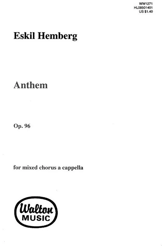 Anthem Op 96 SATB A Cappella (Octavo)
