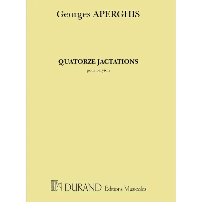 Aperghis, Georges – Quatorze Jactations