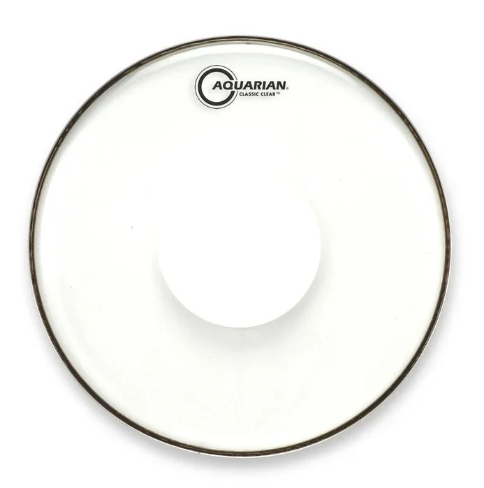 Aquarian 10 Inch Drum Head Clear W/Power Dot 1 Ply CCPD10