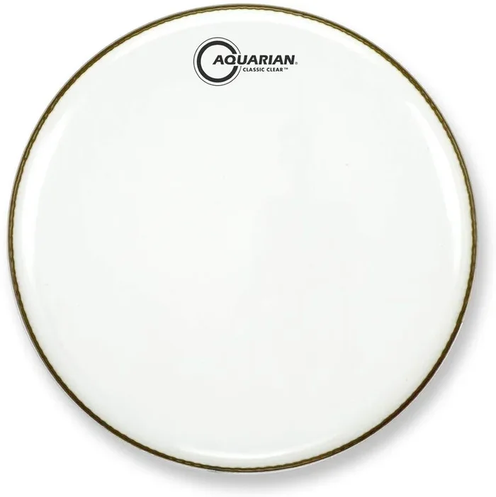 Aquarian Drumheads CC8WH Classic Clear 8-inch Tom Tom Drum Head, Gloss White