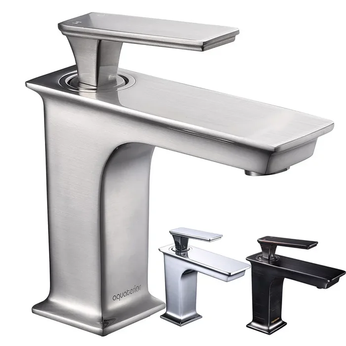 Aquaterior Bathroom Faucet Single Handle for Sinks, 6.7″H