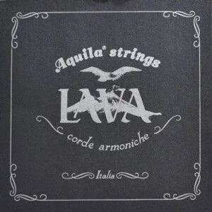 Aquila Lava 6-String Tenor Ukulele String Set – Grey-Black with Mother-of-Pearl Touch