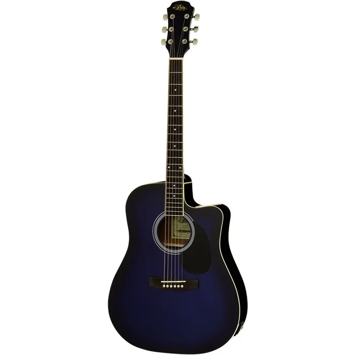 Aria AWN-15CE Prodigy Series Dreadnought Guitar with Cutaway Blue Shade Gloss