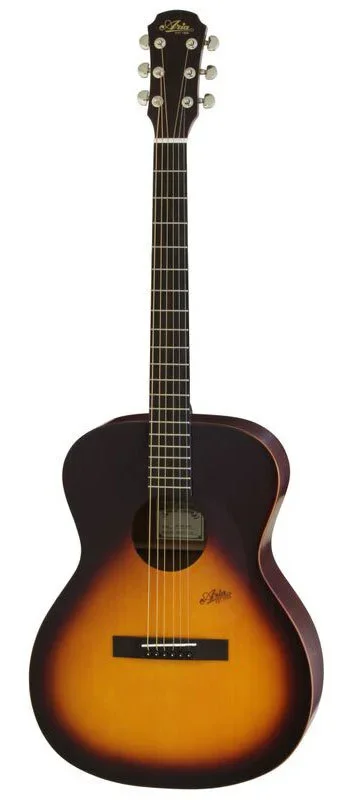 Aria MF200 Mayfair Series Folk Body Acoustic Guitar Matt Tobacco Sunburst