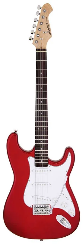 Aria STG-003 Electric Guitar Candy Apple Red with Basswood Body and Maple Neck