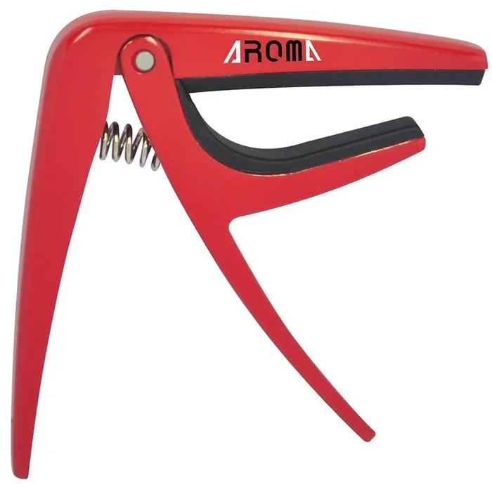 Aroma AC01 Red Acoustic/Electric Guitar Capo – Metal, Steel Spring, Silicone