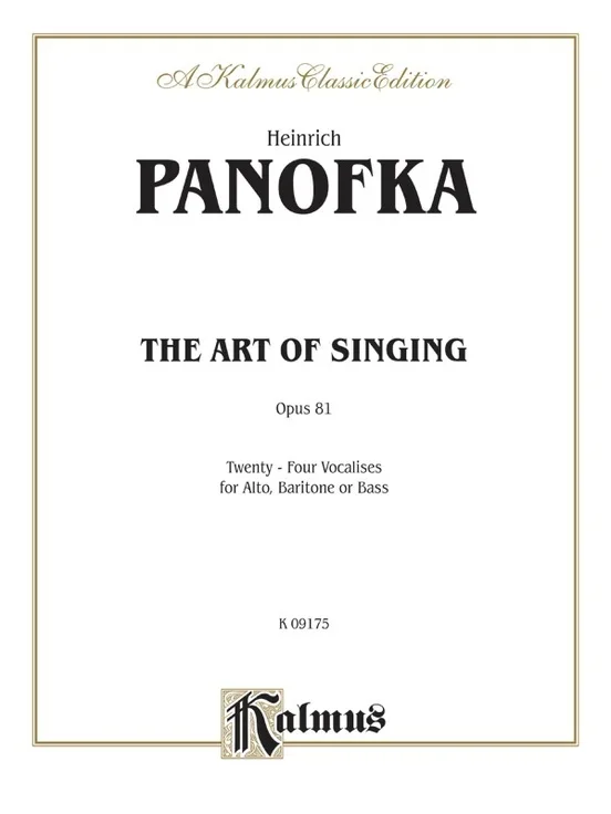 Art Of Singing Op 81 Alto