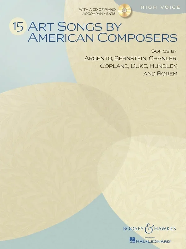 Art Songs By American Composers 15 High Book/CD (Softcover Book/CD)