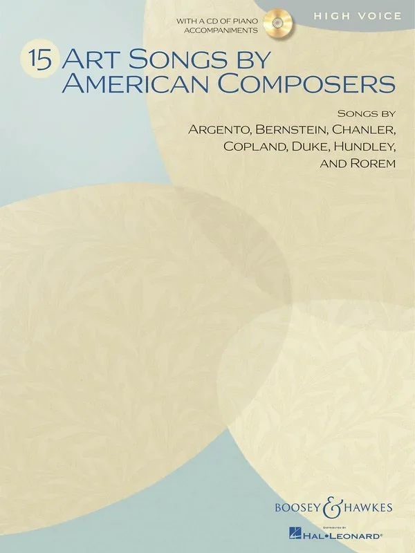 Art Songs By American Composers 15 High Book/CD