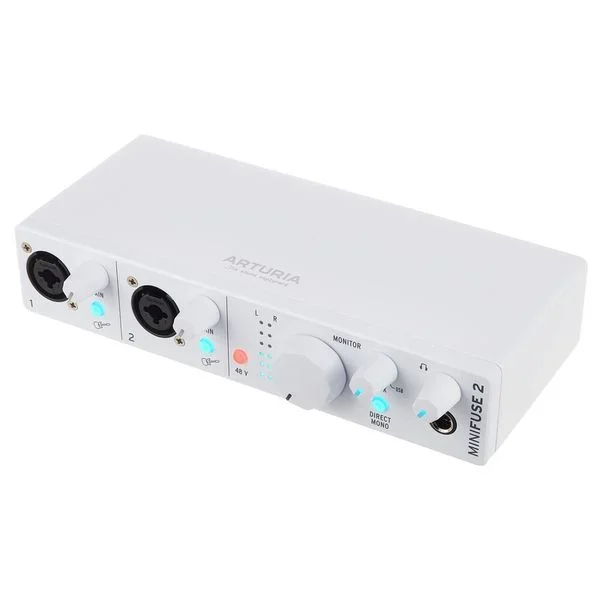 Arturia MiniFuse 2 Compact Stereo USB Audio Interface in White – MINIFUSE2WH