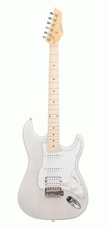 Ashton AG232MTW HSS Electric Guitar w/ Gig Bag, Strap & Lead (Trans White)