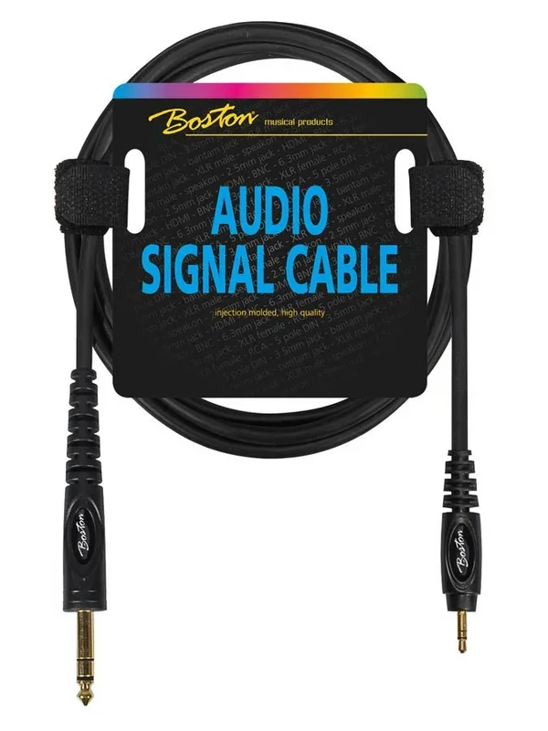 Audio signal cable, 3.5mm jack stereo to 6.3mm jack stereo, 3.00 meter