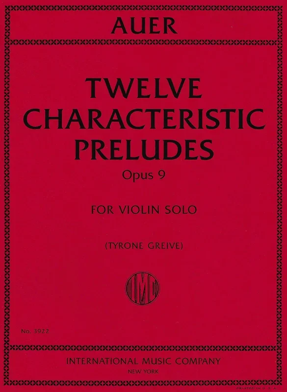 Auer: 12 Characteristic Preludes, Op. 9