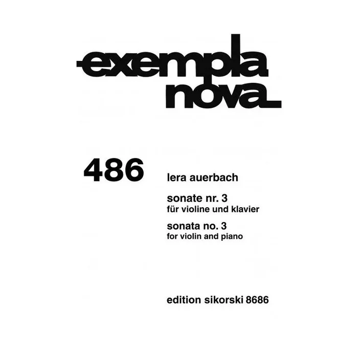 Auerbach, Lera – Sonate Nr. 3 486
