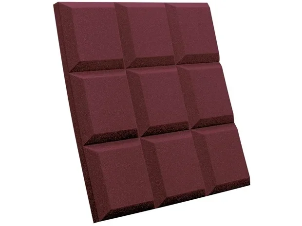 Auralex : 2″ SonoFlat Grid 2′ x 2′ Panels – Burgundy x 16