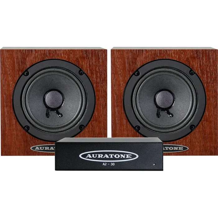 Auratone Bundle with 5C Woodgrain Pair with A2-30 Amp