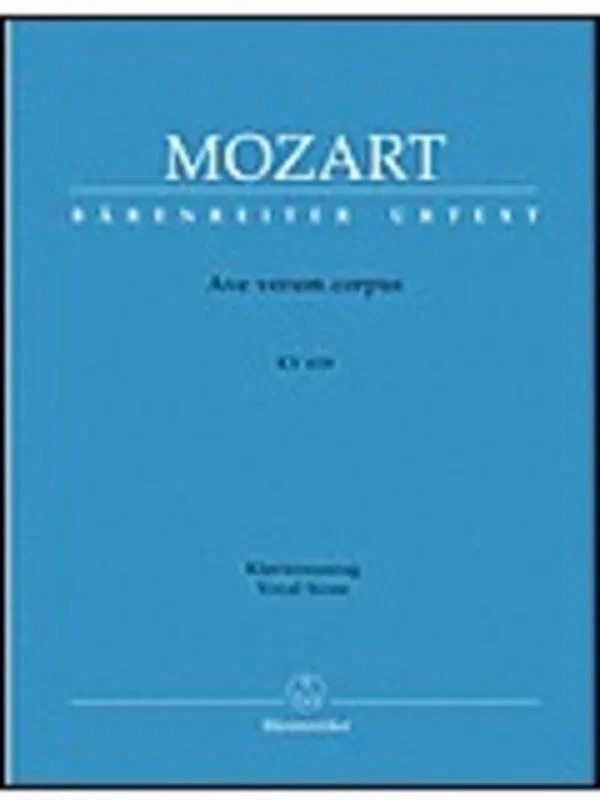 Ave Verum Corpus K 618 Score
