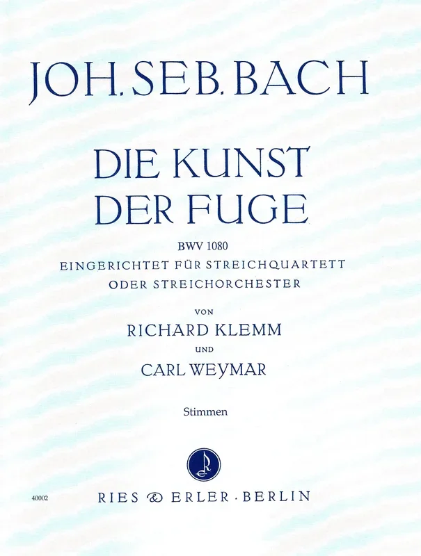 Bach: Art of the Fugue arr. for string quartet