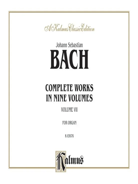 Bach Complete Organ Works Book 7
