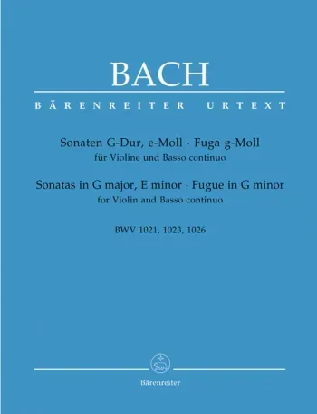 Bach J. S. : 2 Sonatas: Bwv1021 -1023 -Fugue 1026: Violin & Piano (Barenreiter)