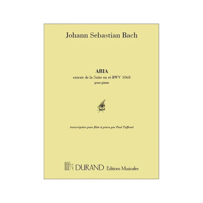 Bach, J.S – Aria , De La Suite En Re Bwv .1068Flute-Piano