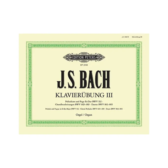 Bach, J.S – Organ Works Based on Chorales Vol.3
